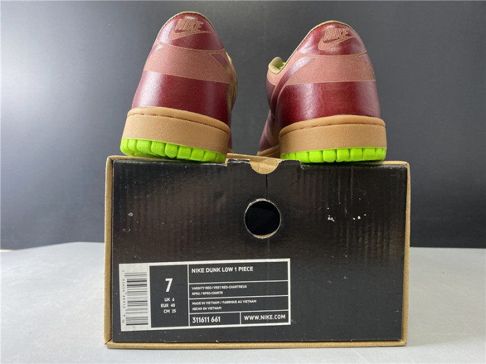 Nike Dunk Low 1-Piece Varsity Red Chartreuse 311611-661